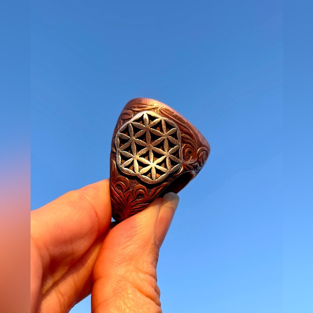 Powerful Pitango Copper Ring- Soladite Gemstone C… - image 6